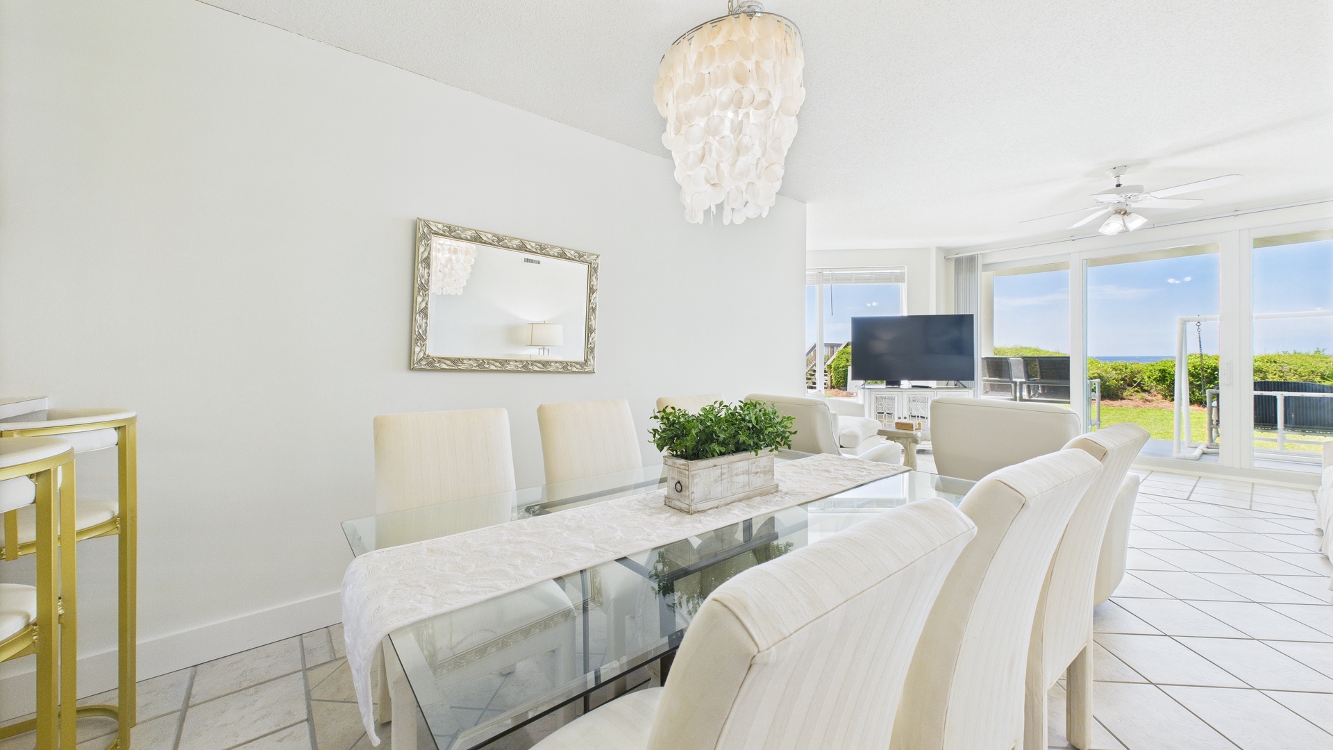 Dining table with seating for 6