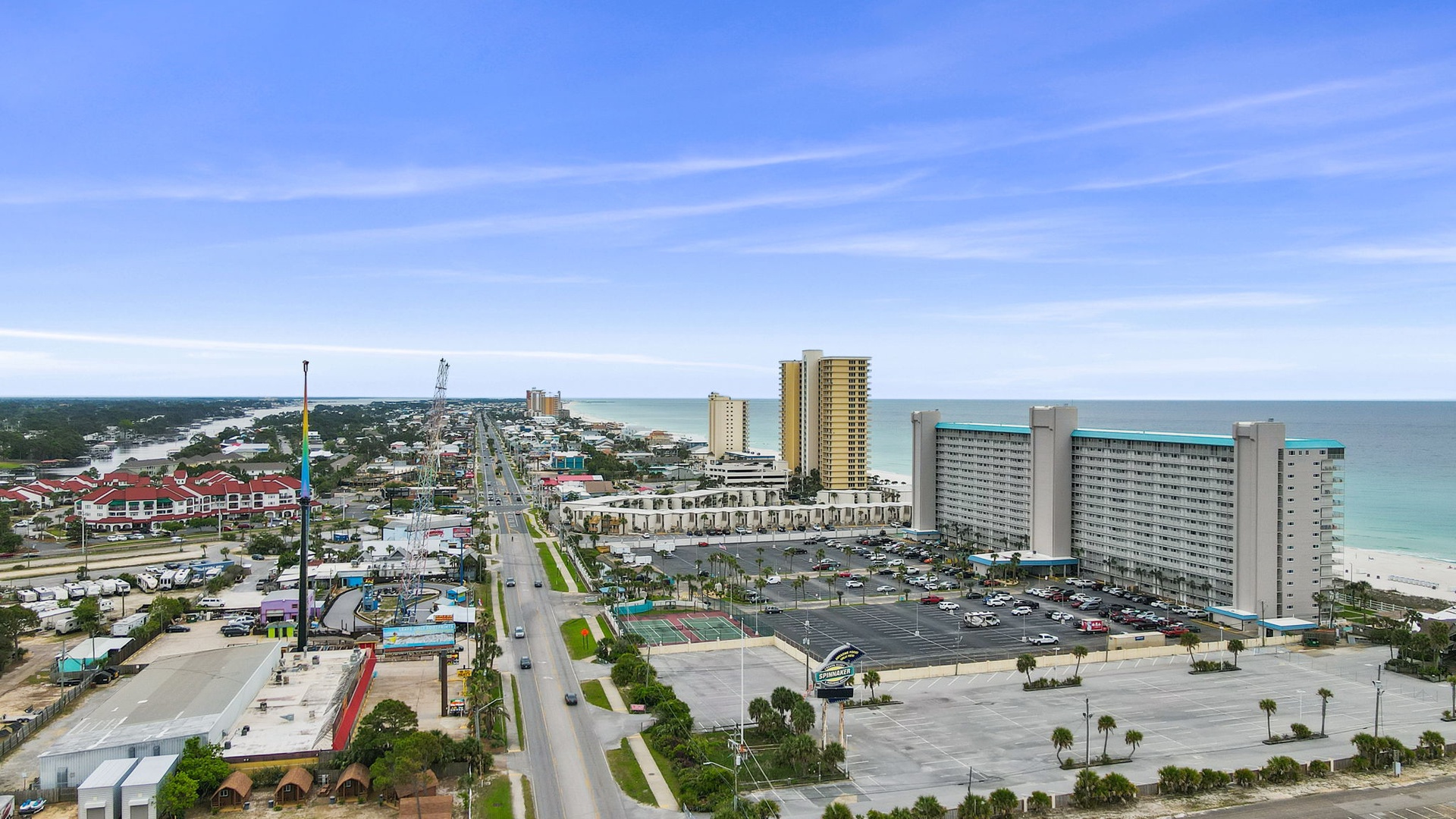 Aerial of the resort