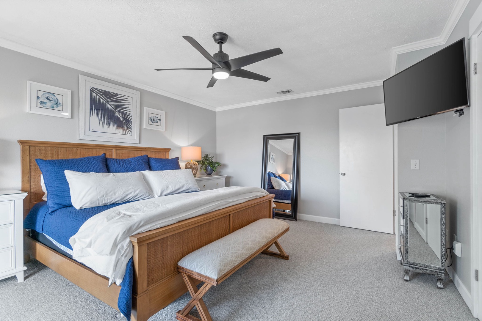 Master bedroom with king bed
