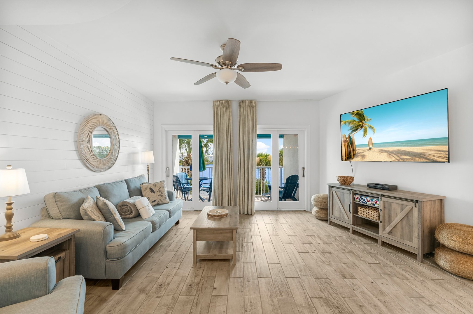 Living room with sleeper sofa