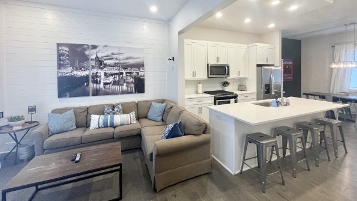 Living room with sleeper sofa