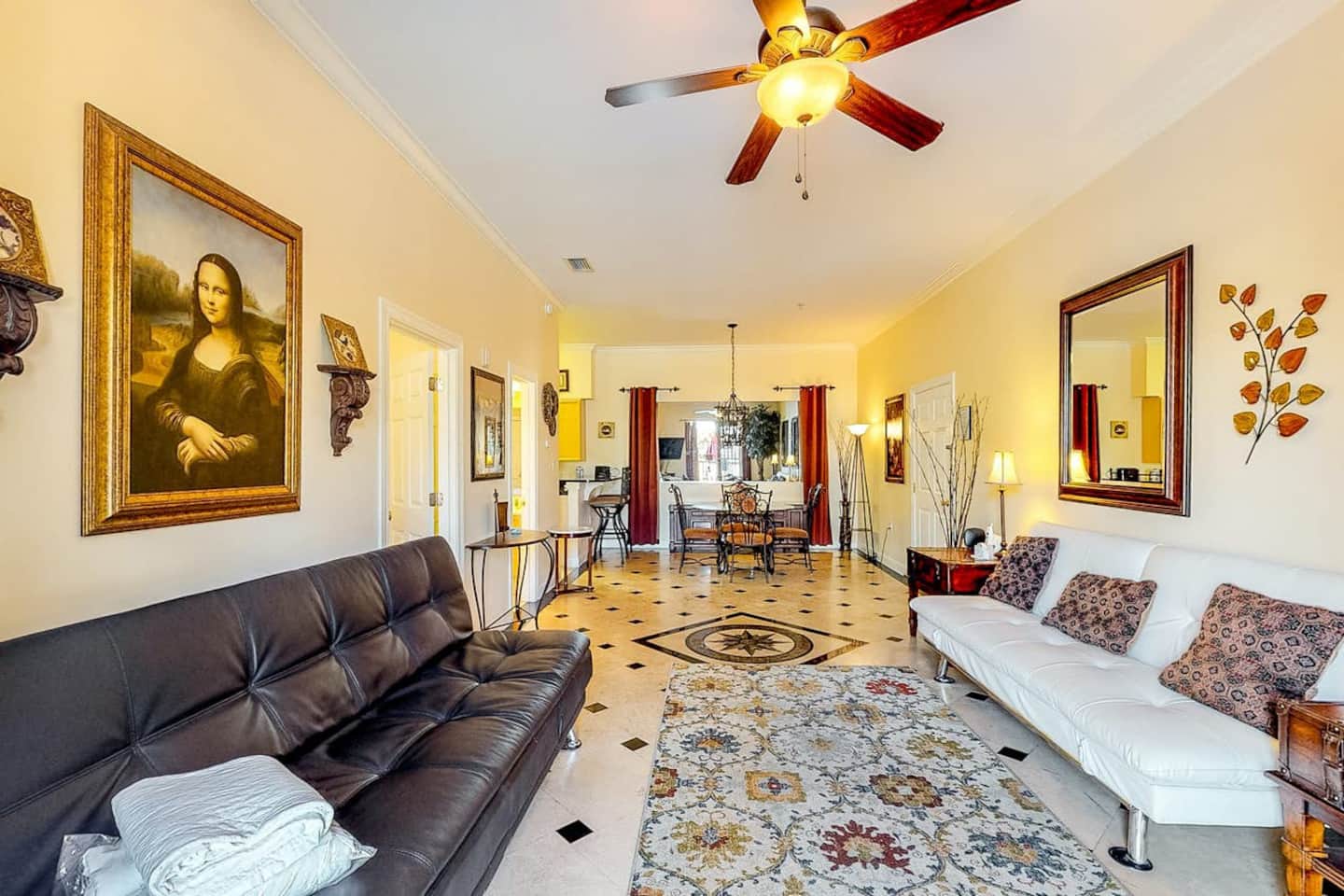 Living room with sleeper sofa