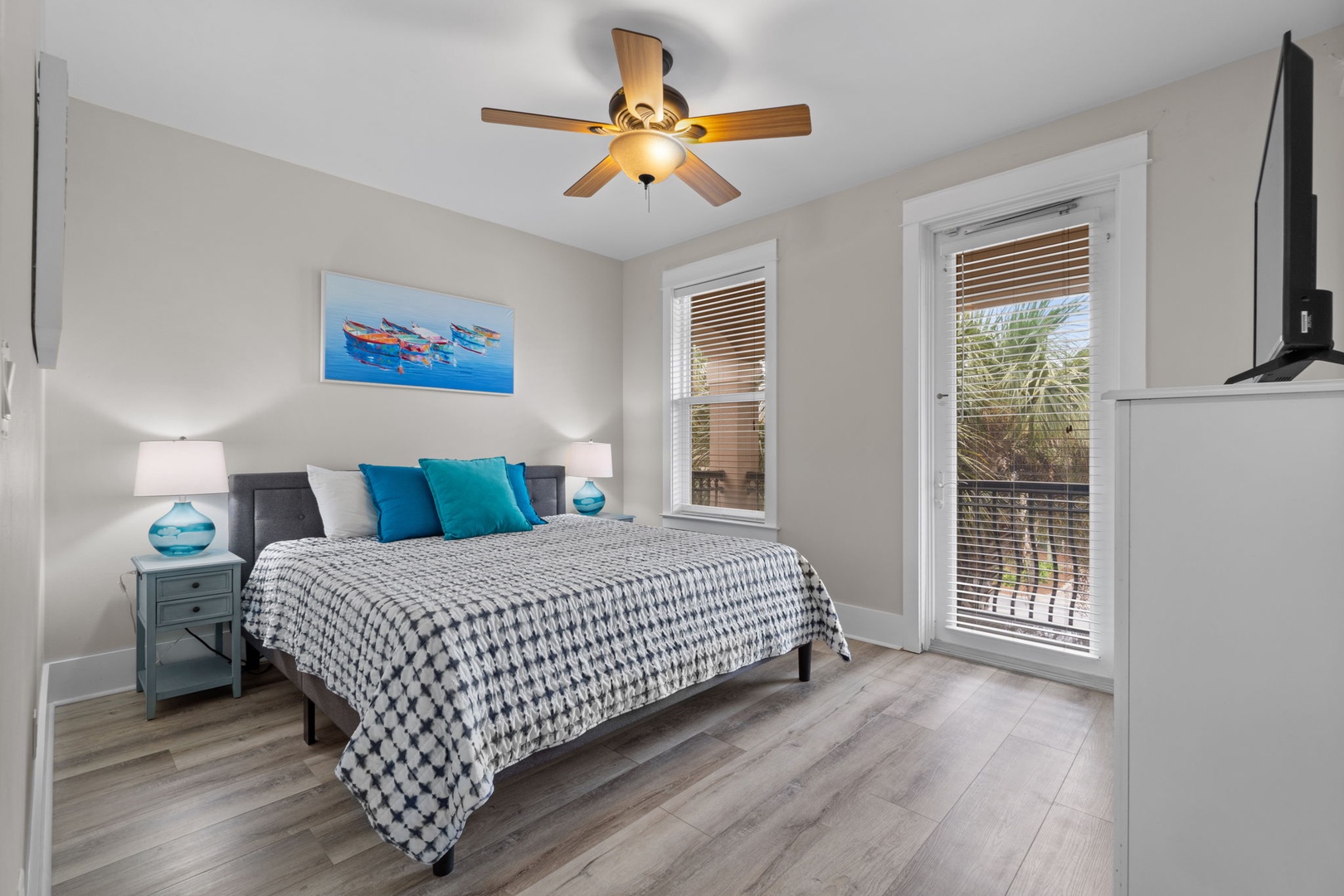 2nd floor bedroom with king bed and sleeps 2