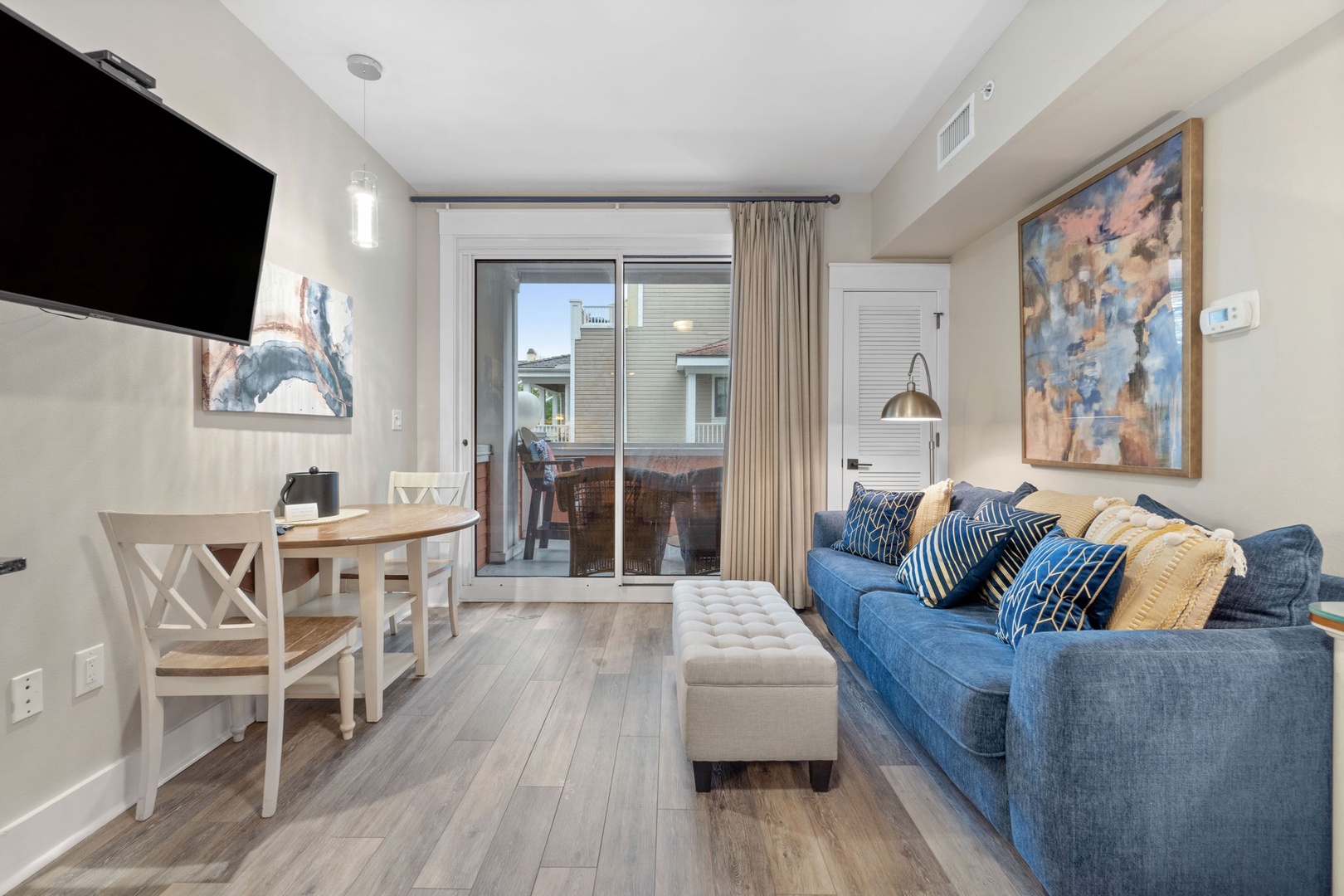 Living area with sleeper sofa