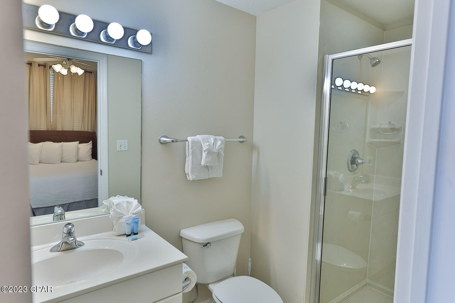 Secondary guest bathroom with walk in shower