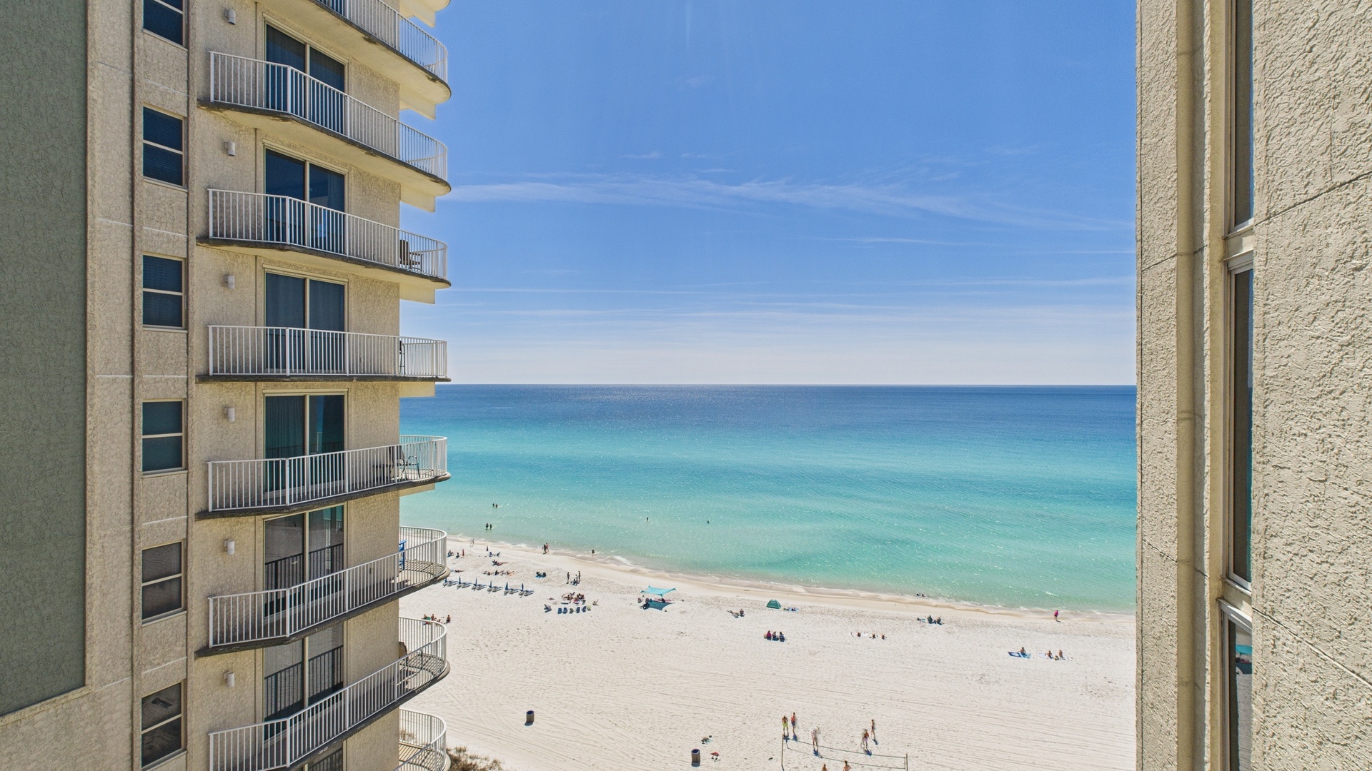 Coastal views from balcony