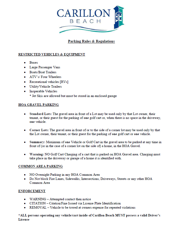 Rules and regulations