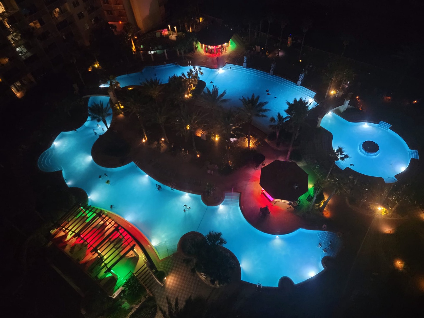 Shores of panama pool night view