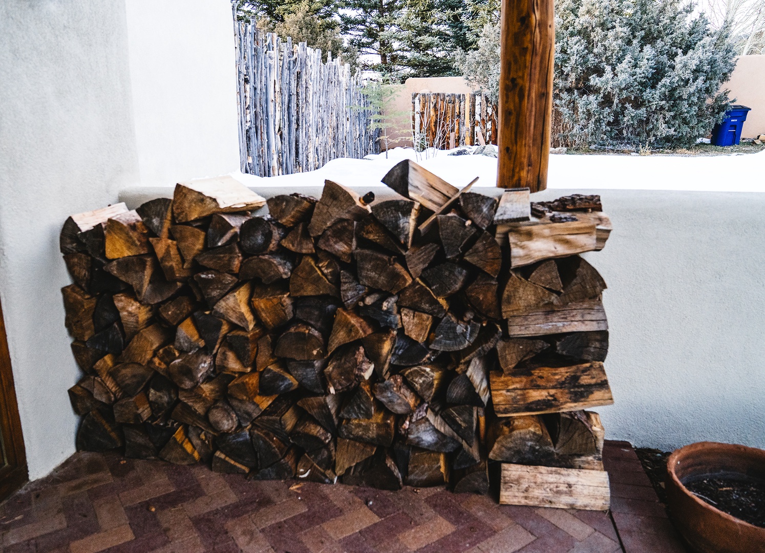 Stay cozy with your own firewood supply—perfect for warming up after mountain adventures or creating romantic evening ambiance by the fire.