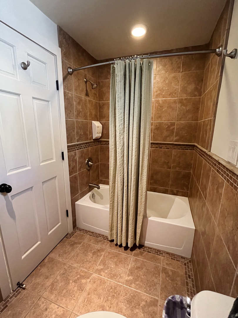 Loft bathroom shower and toilet area