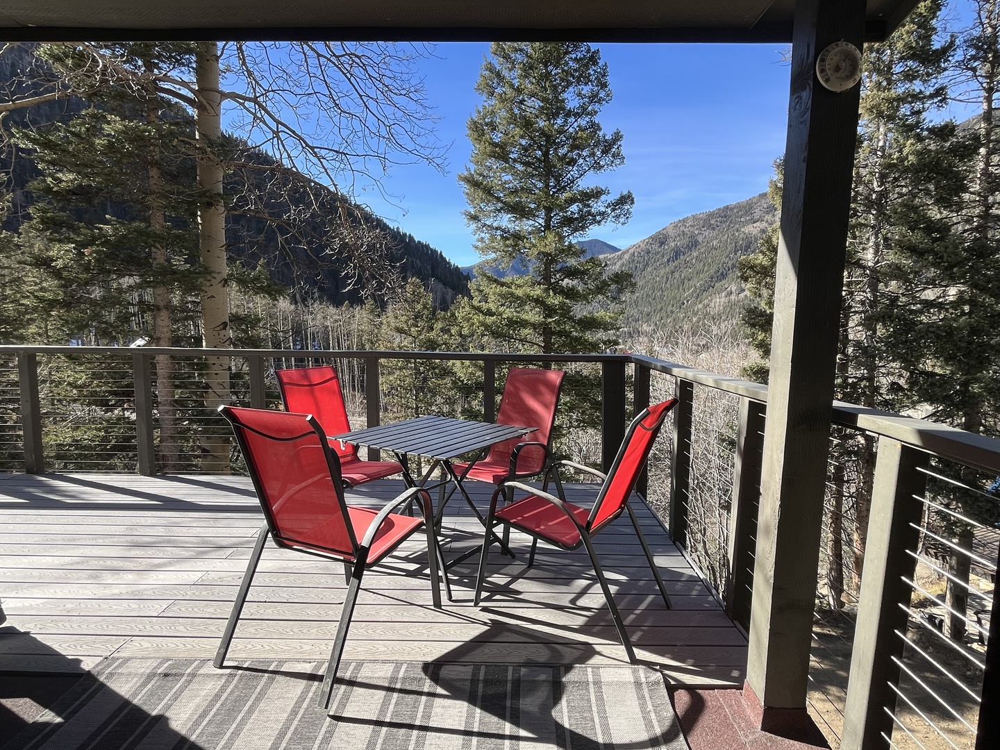 Great deck with patio furniture