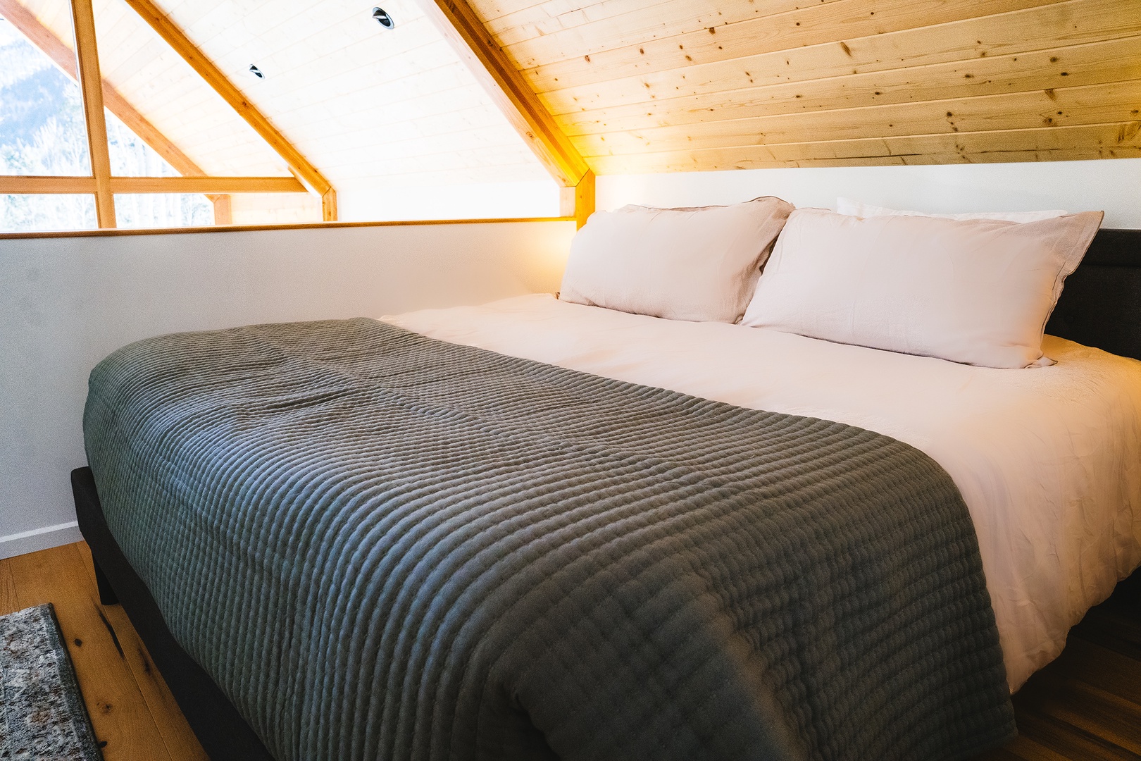 Cozy linens and epic perspective