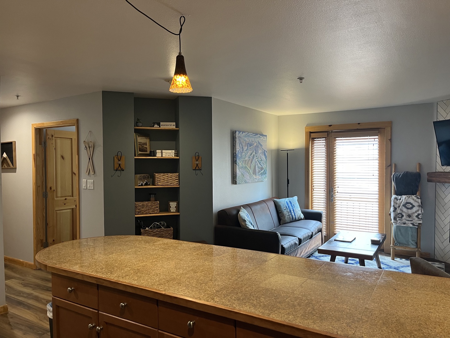Bright, open living space.