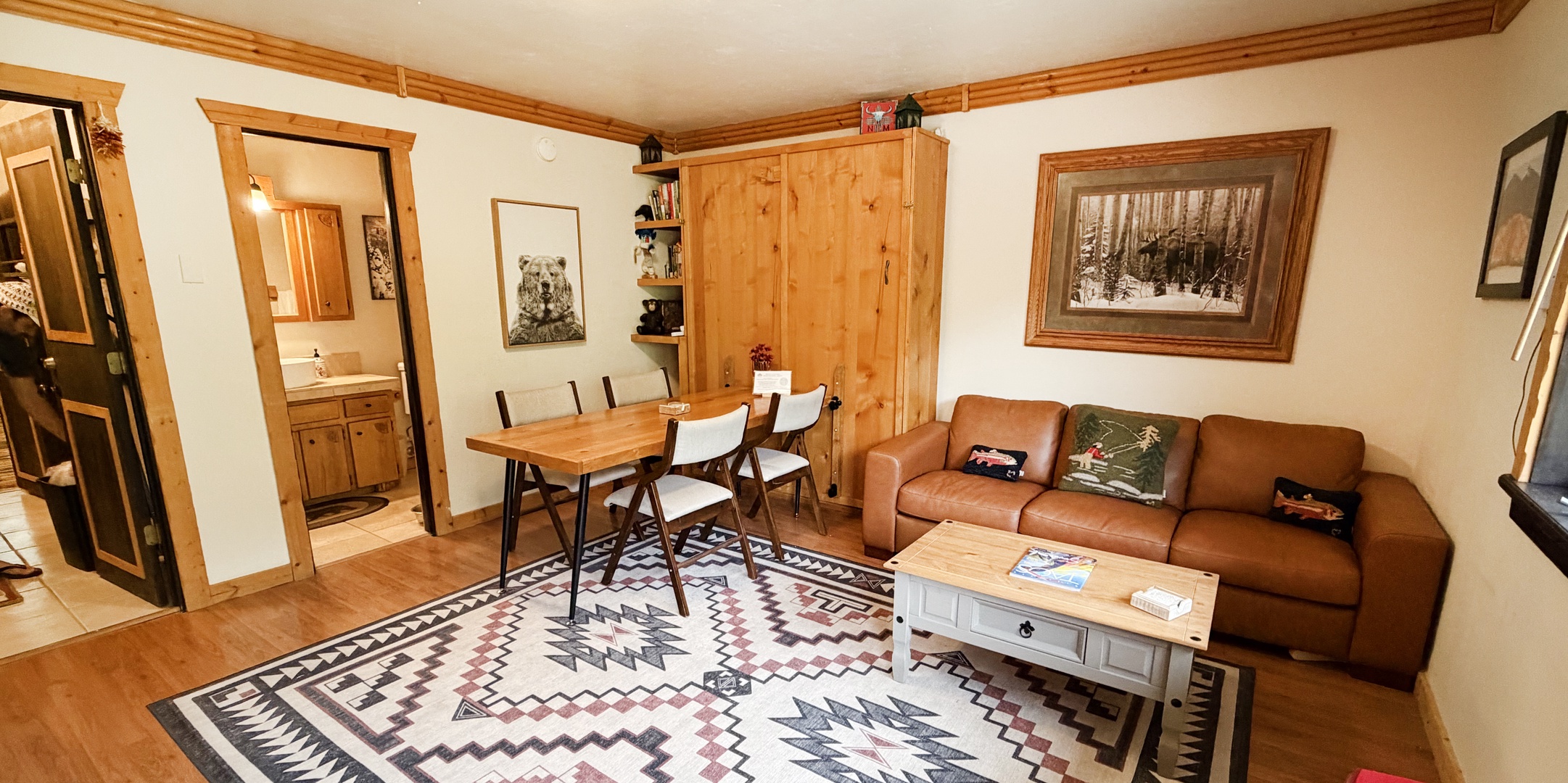 Dining area and seating for four