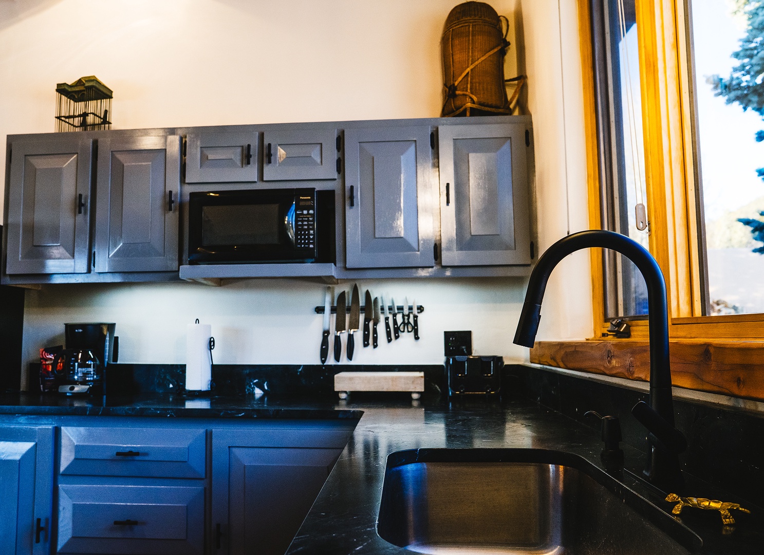 Your fully equipped kitchen awaits with modern appliances, granite counters, and everything you need to create memorable meals together.