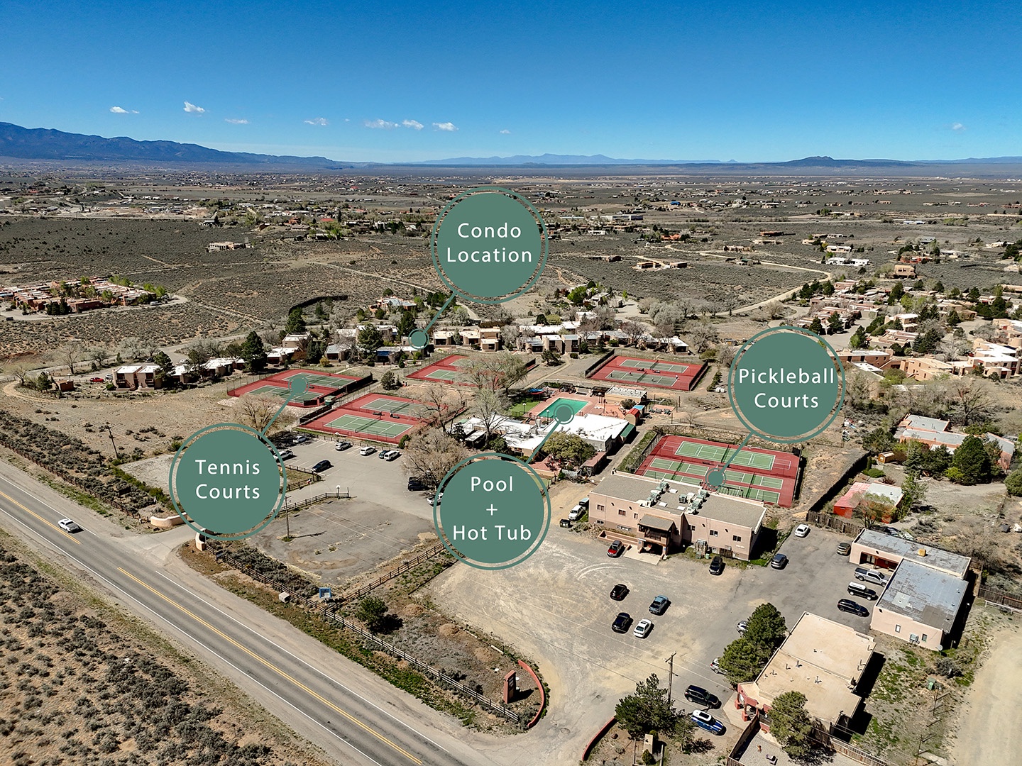 Aerial view of complex