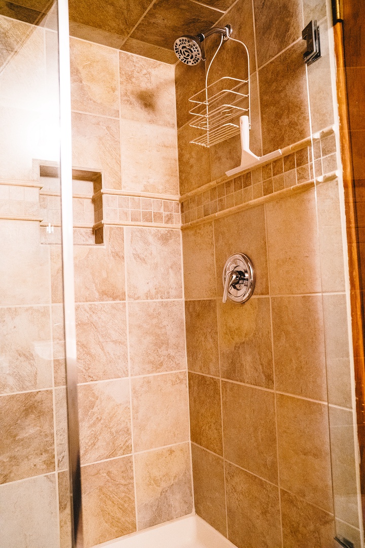 Upstairs bathroom updated shower