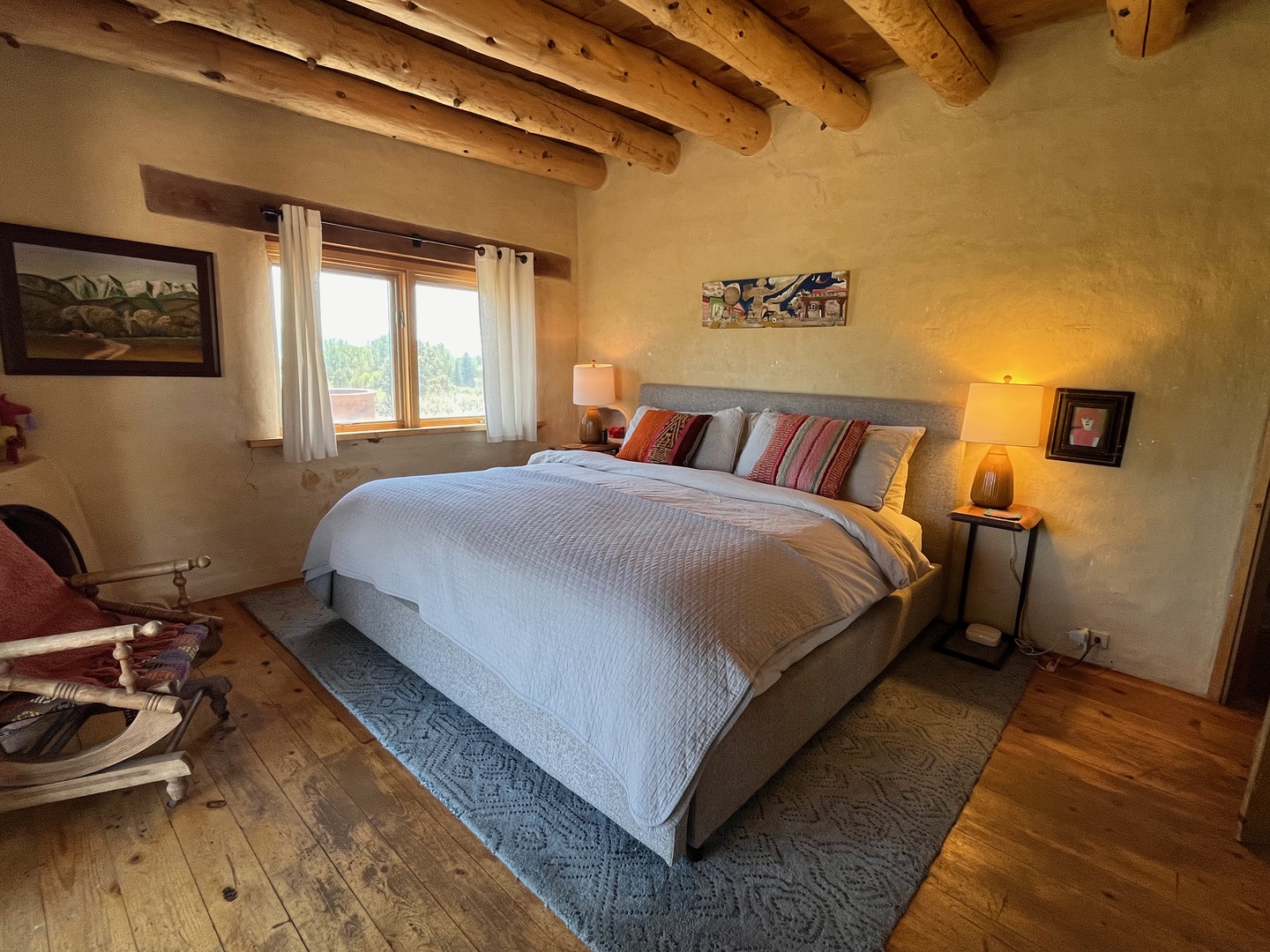 Serene king bedroom with great views