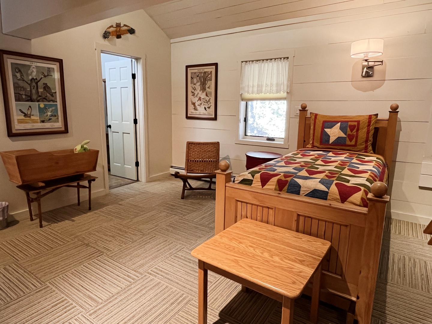 Loft twin and bathroom entry