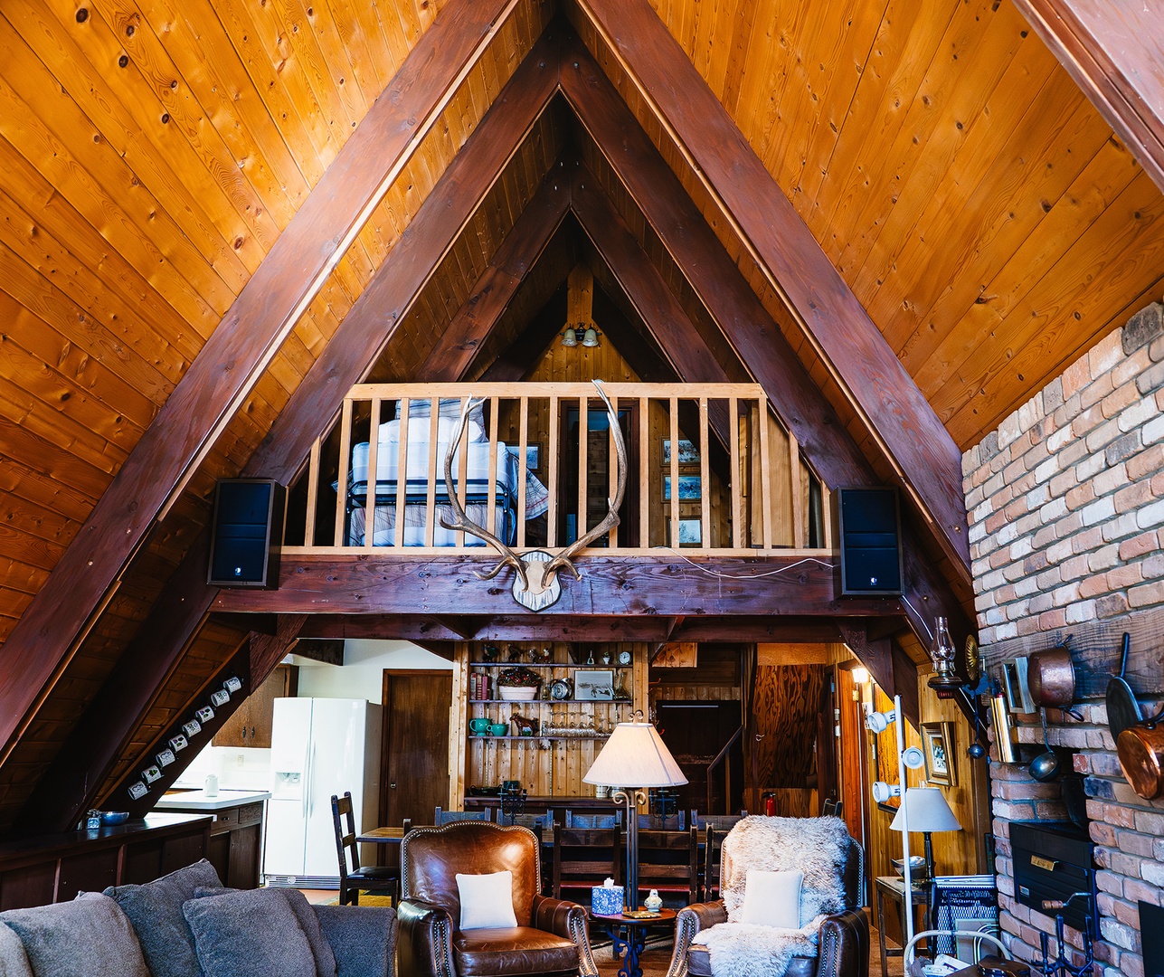 Cozy up in this stunning A-frame retreat- the perfect mountain hideaway