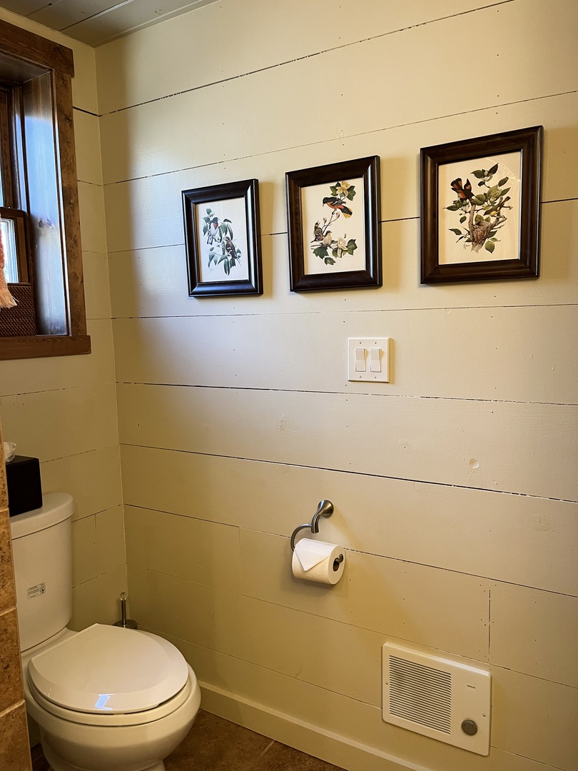 Upstairs queen bedroom bathroom toilet