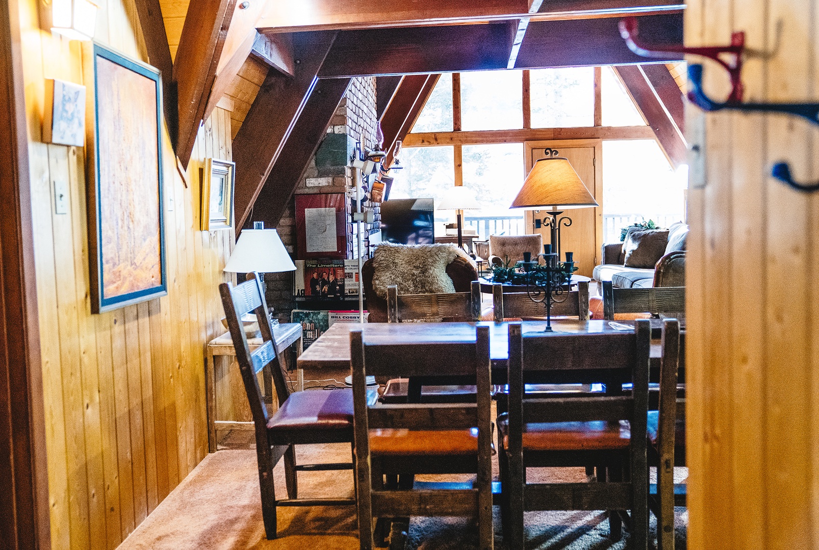 One big open space for living room, dining room and kitchen