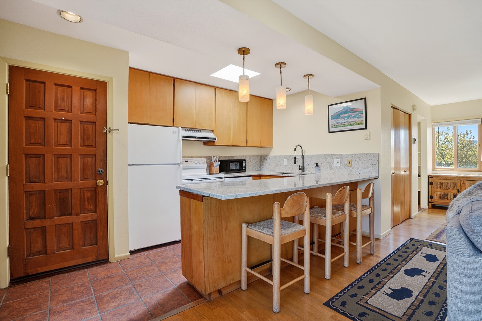 Studio kitchen with full size appliances