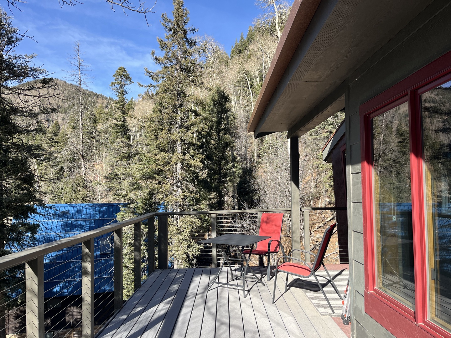 Beautiful deck off the main level bedroom and living area
