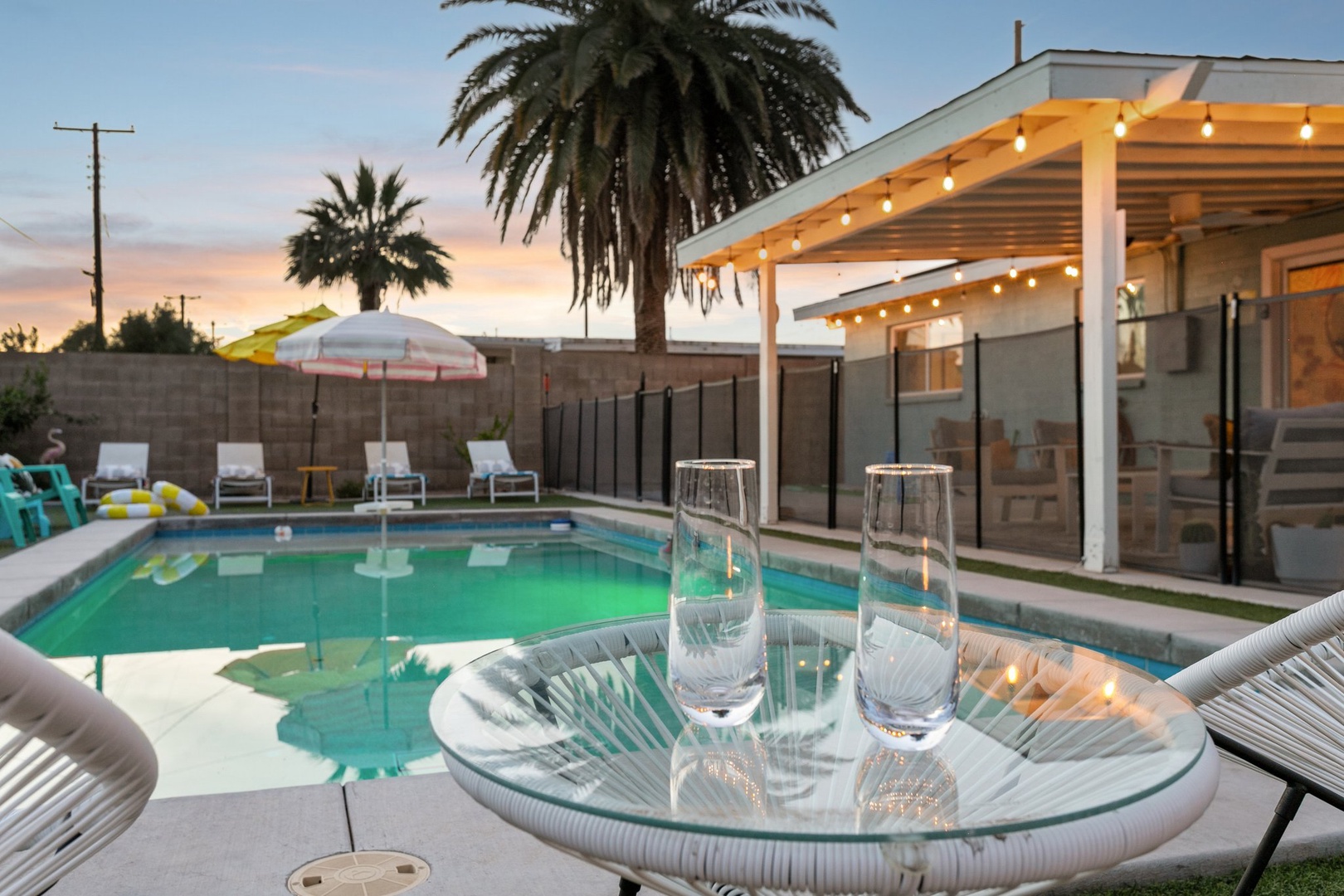 Resort-style backyard