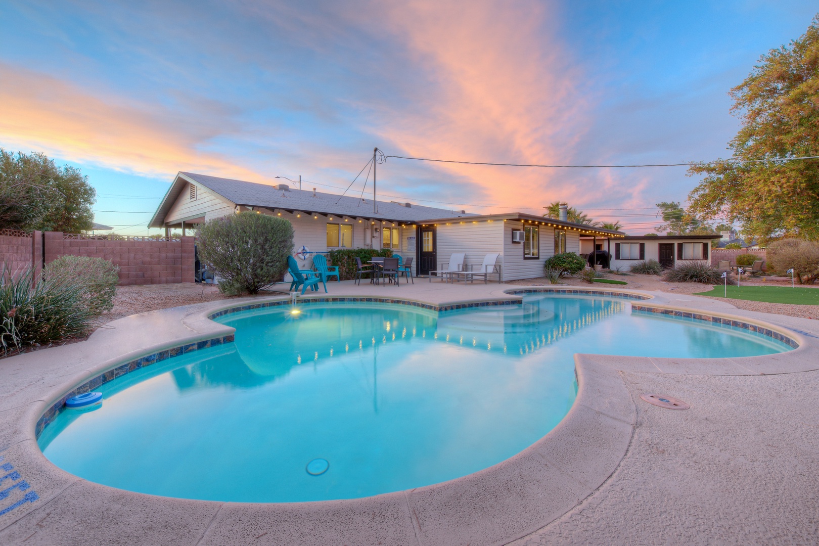 AMAZING backyard oasis with heated pool