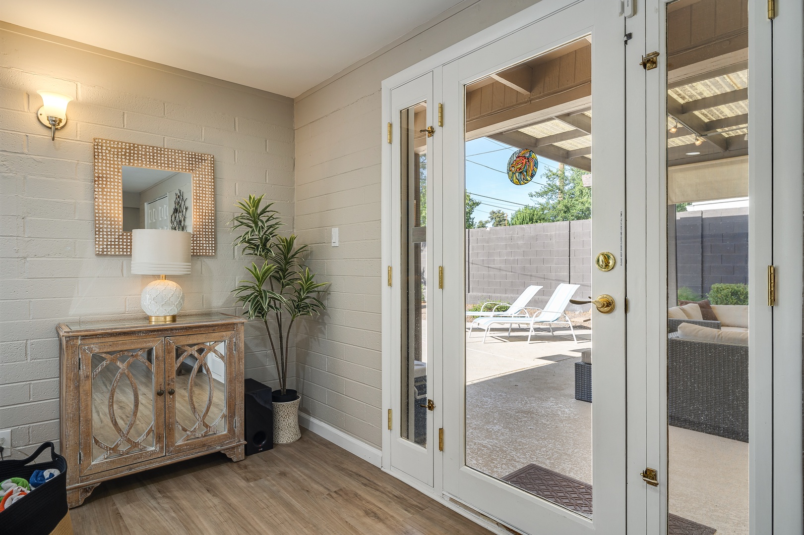 Doors to backyard from living room 2