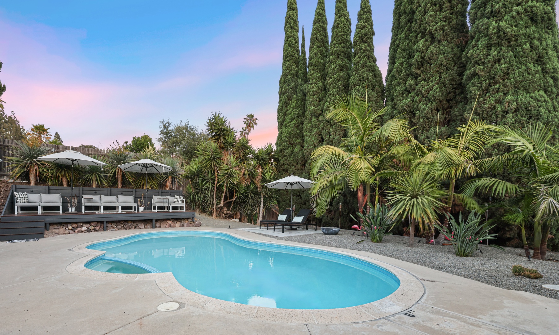 Relax and enjoy all San Diego has to offer from this plush, private oasis in the foothills of Mt Helix.