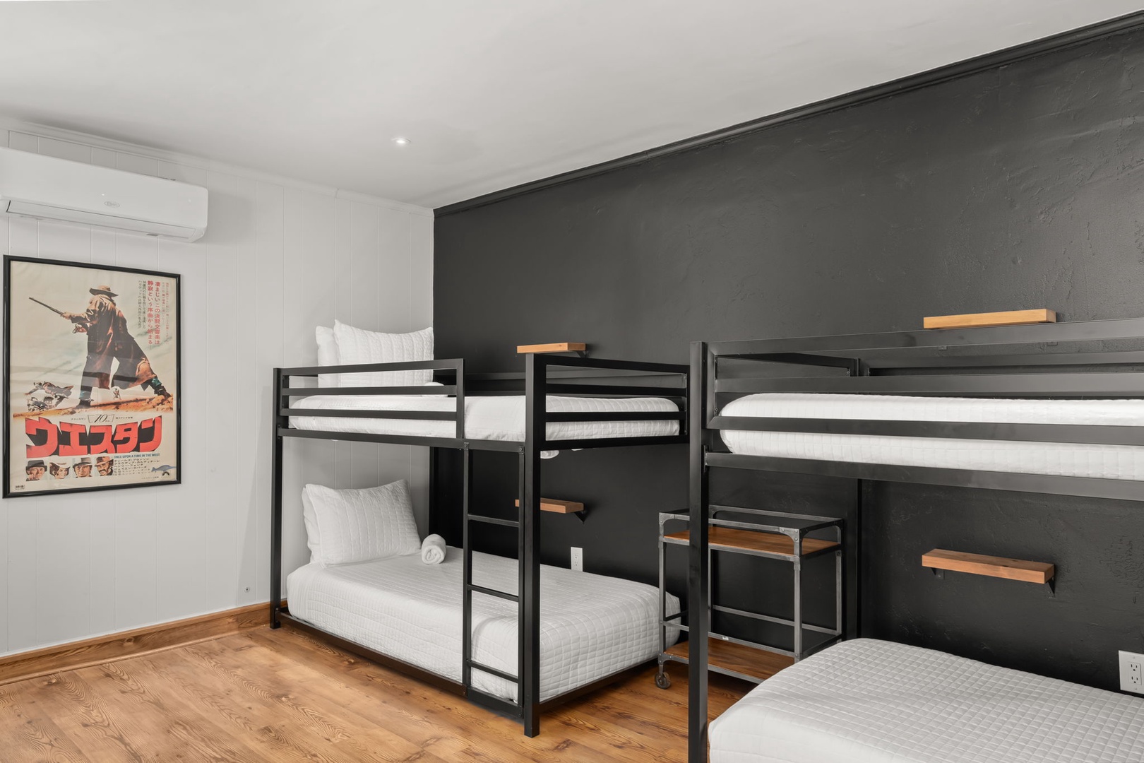 Bedroom 4: Two bunk beds (4 beds total) + game room