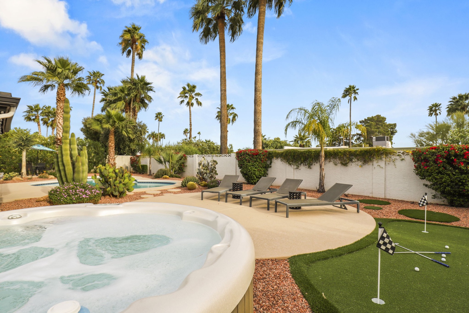 Hot Tub and Patio Loungers