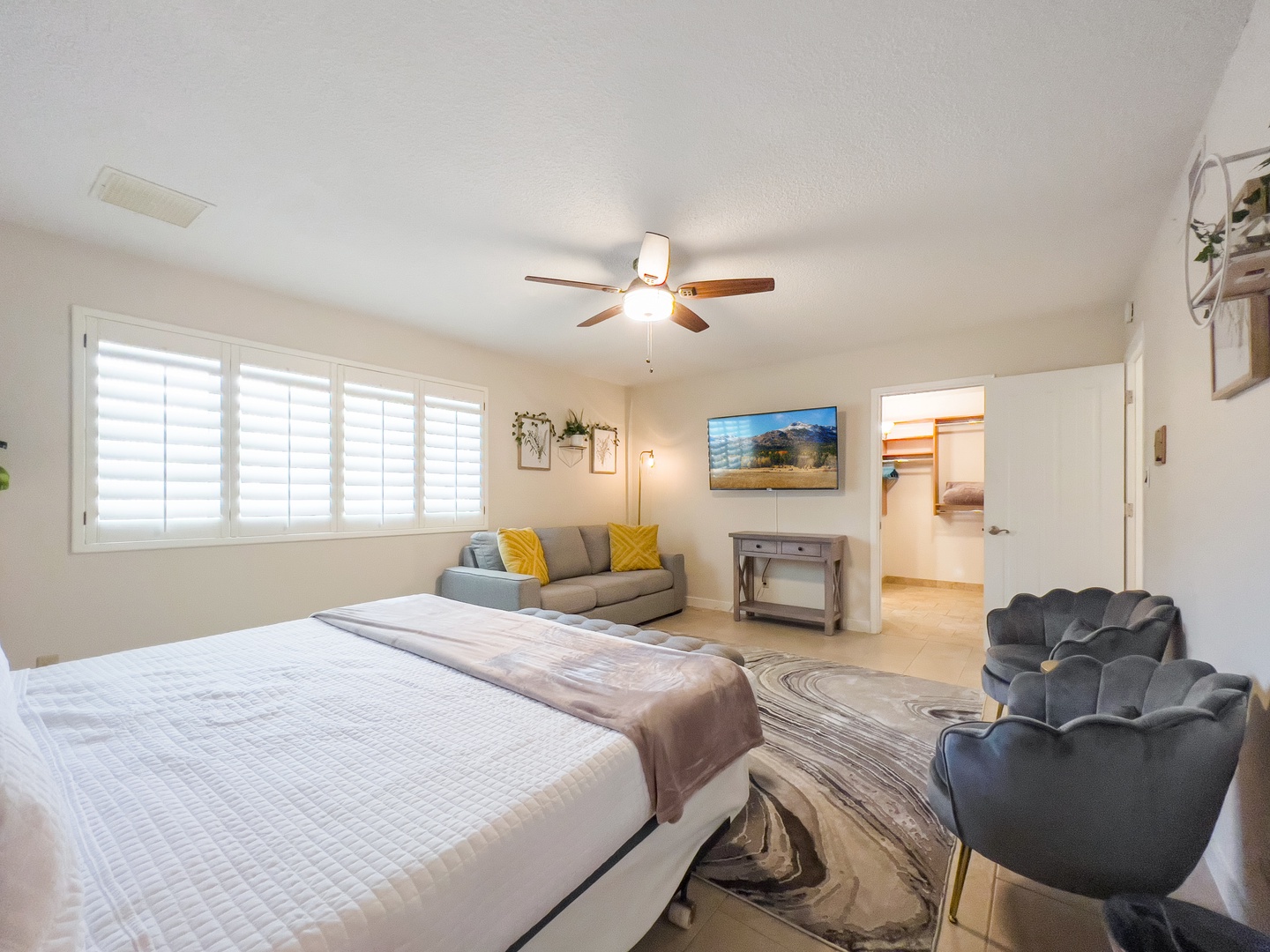 Bedroom 1: One King Bed with Queen Sofa Sleeper & en suite master bathroom