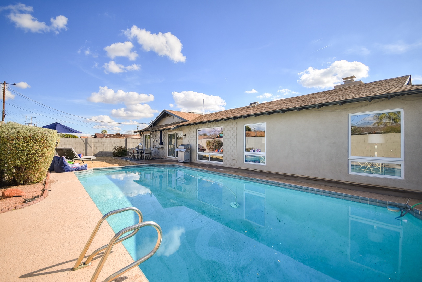 Private backyard Pool (Heated during winter months, included in nightly rate)