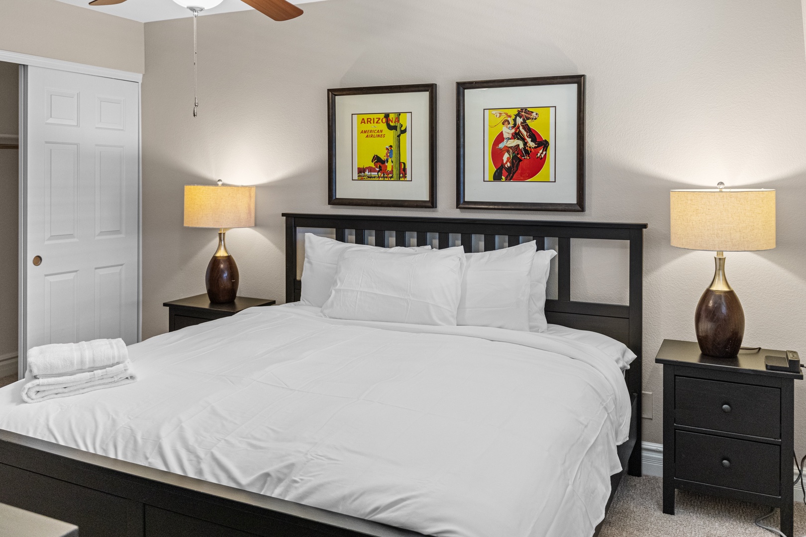 Primary Bedroom: One King Bed