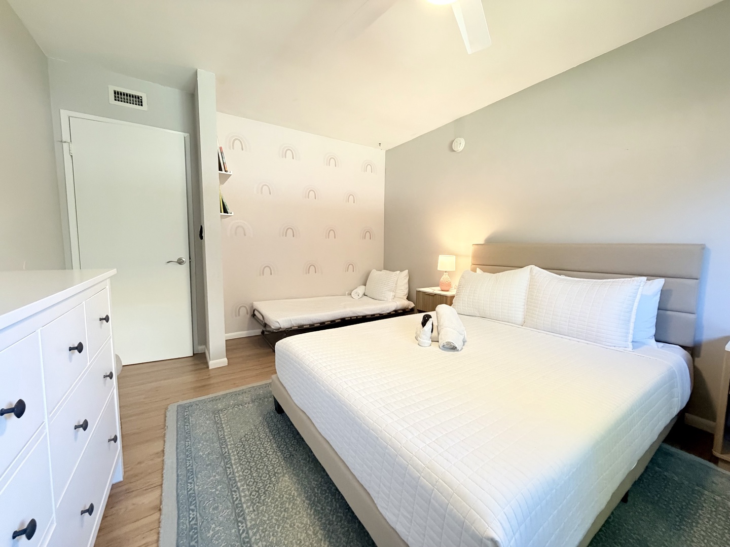 Bedroom 4: one Queen, one Twin, and one Baby Crib. Pack n play also available.