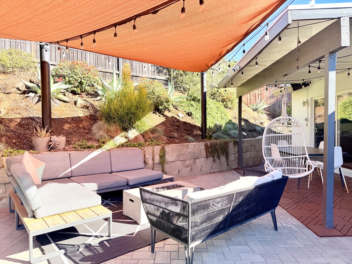 Soak in the sun or relax in the covered patio lounge area