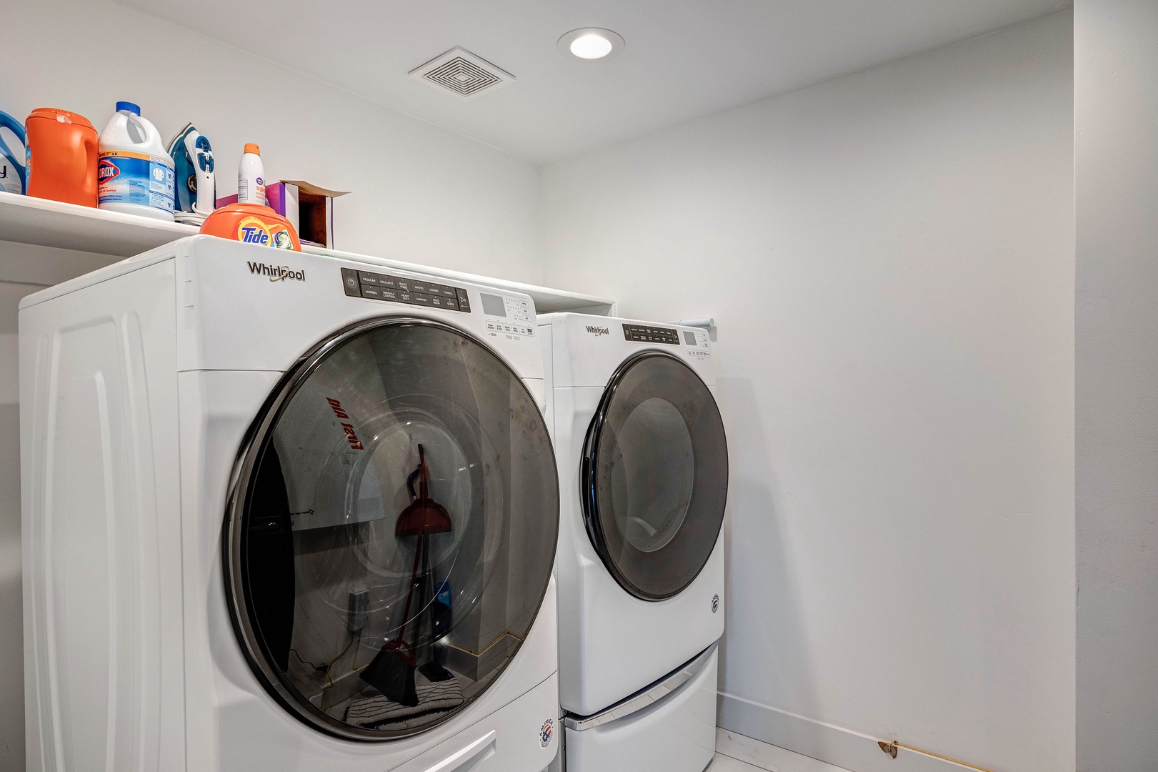 Washer and Dryer are available. Complimentary detergent available
