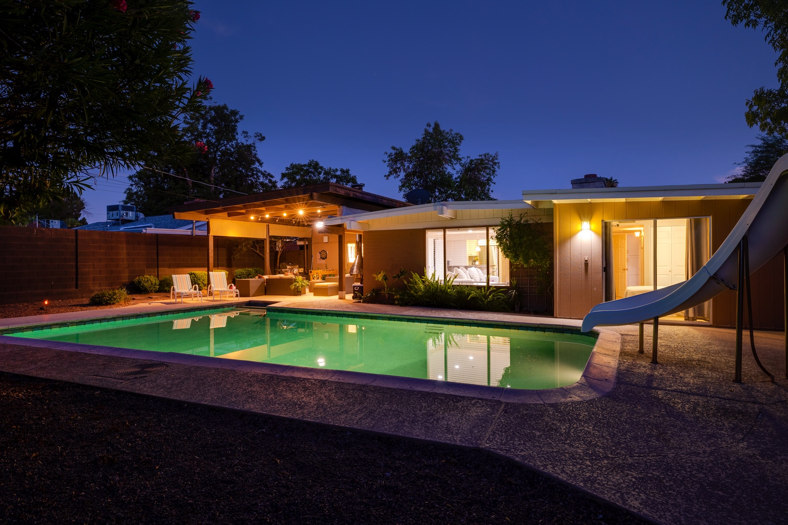 Swimming Pool (non-heated) with slide