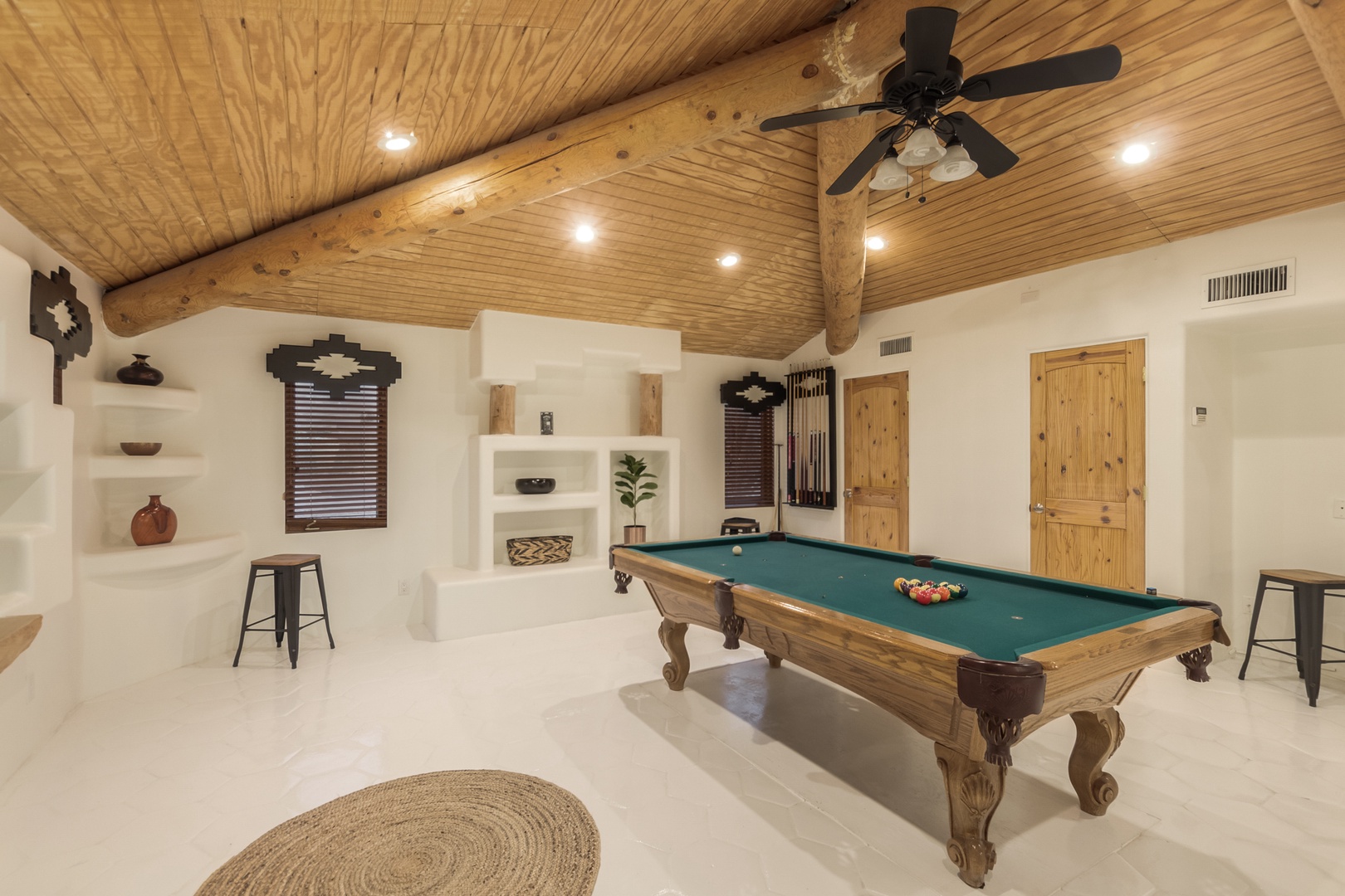 Game room with pool table