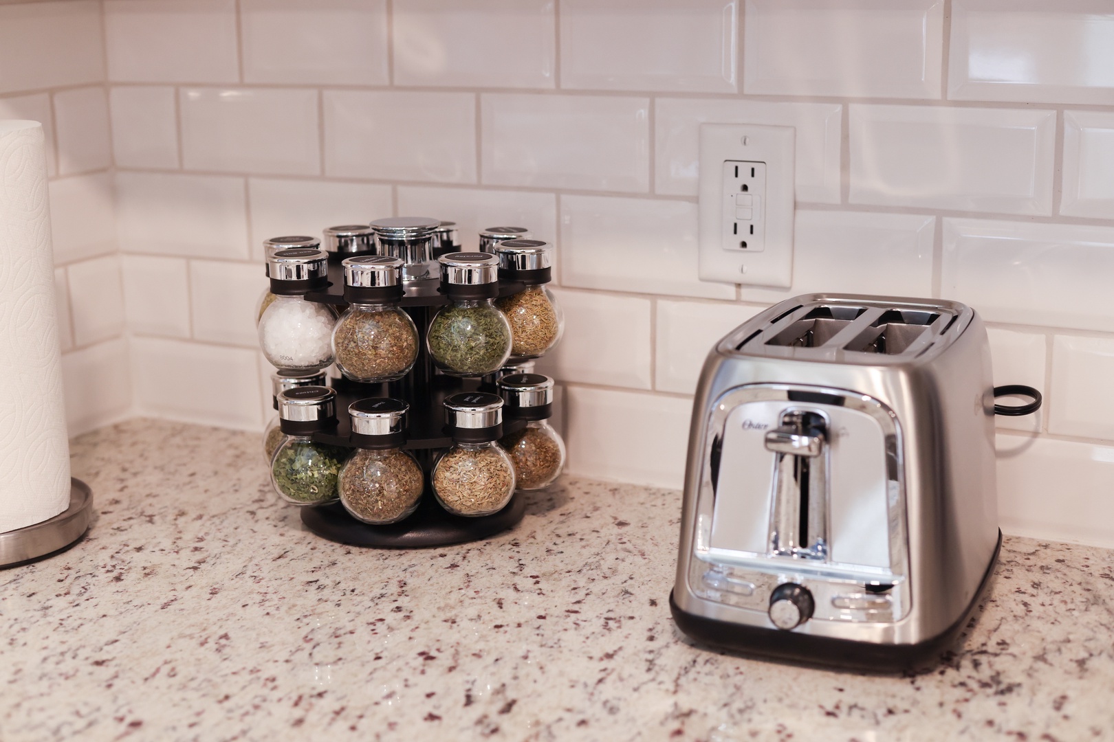 Spices and kitchen amenities