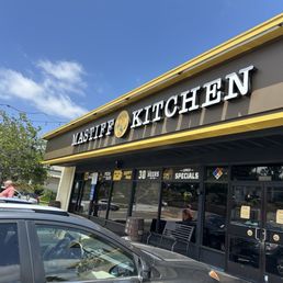 Mastiff Kitchen one block down the street. Excellent food and 30 beers on tap