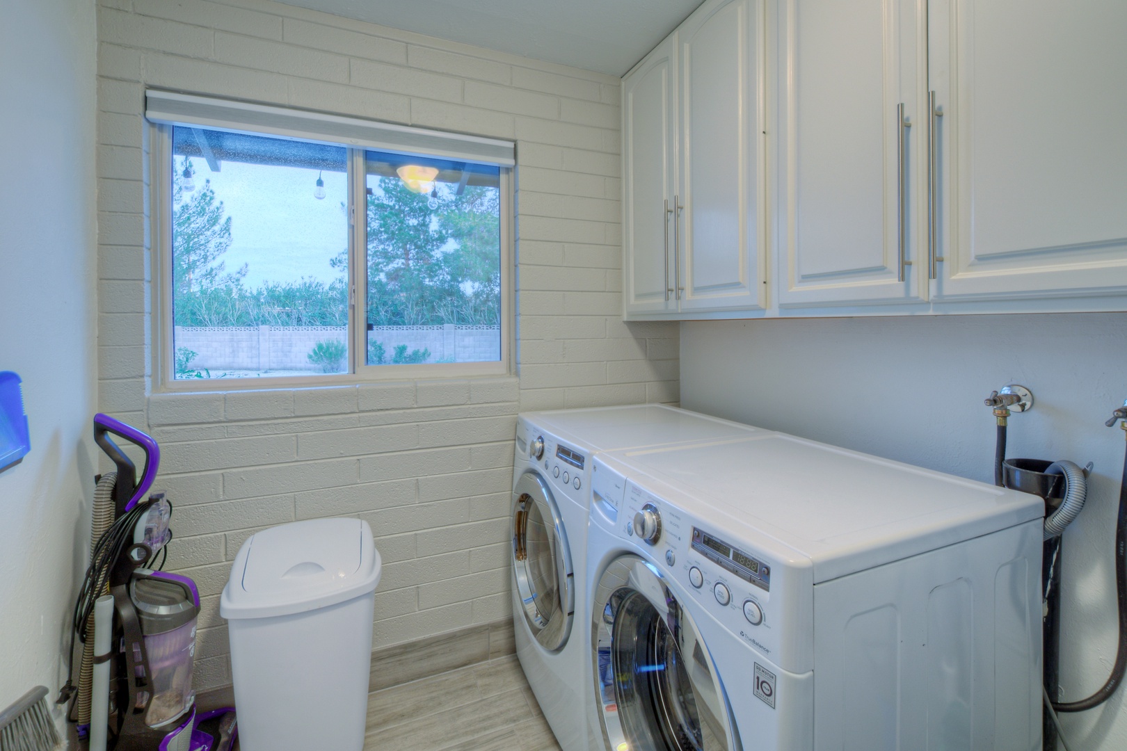 Washer and Dryer are available. Complimentary detergent