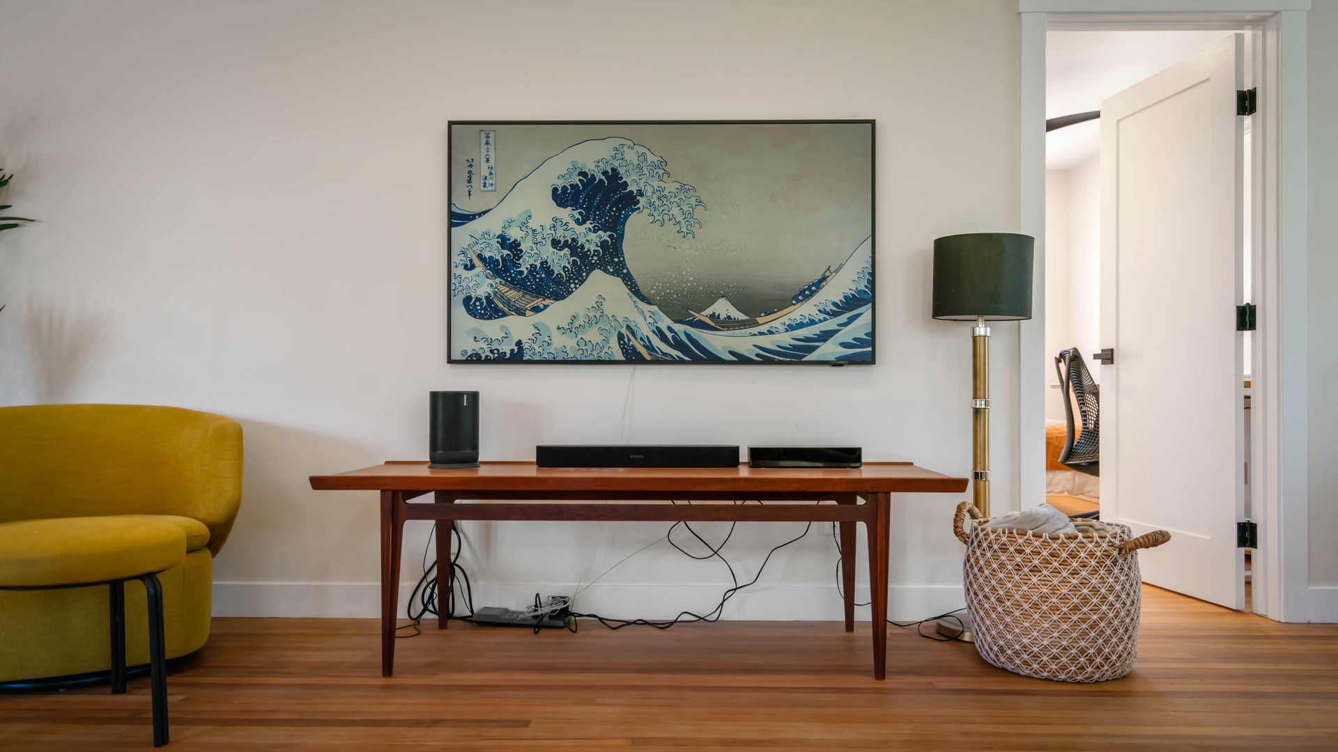 Living Room Smart TV and Soundbar