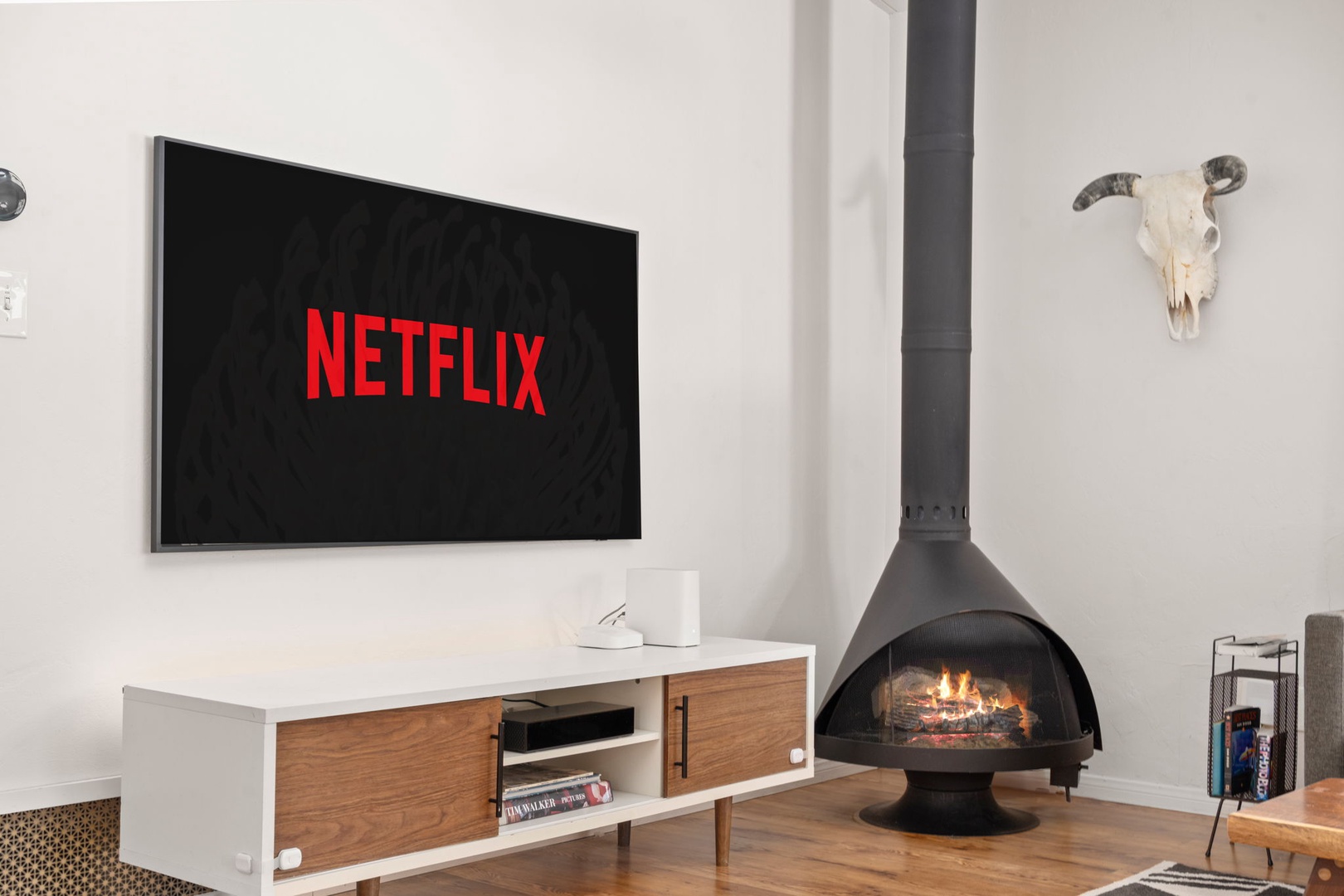 Stream your favorite content from the smart TV in the living room