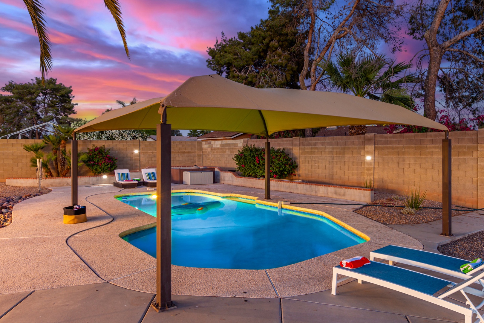 Pool with lounge chairs
