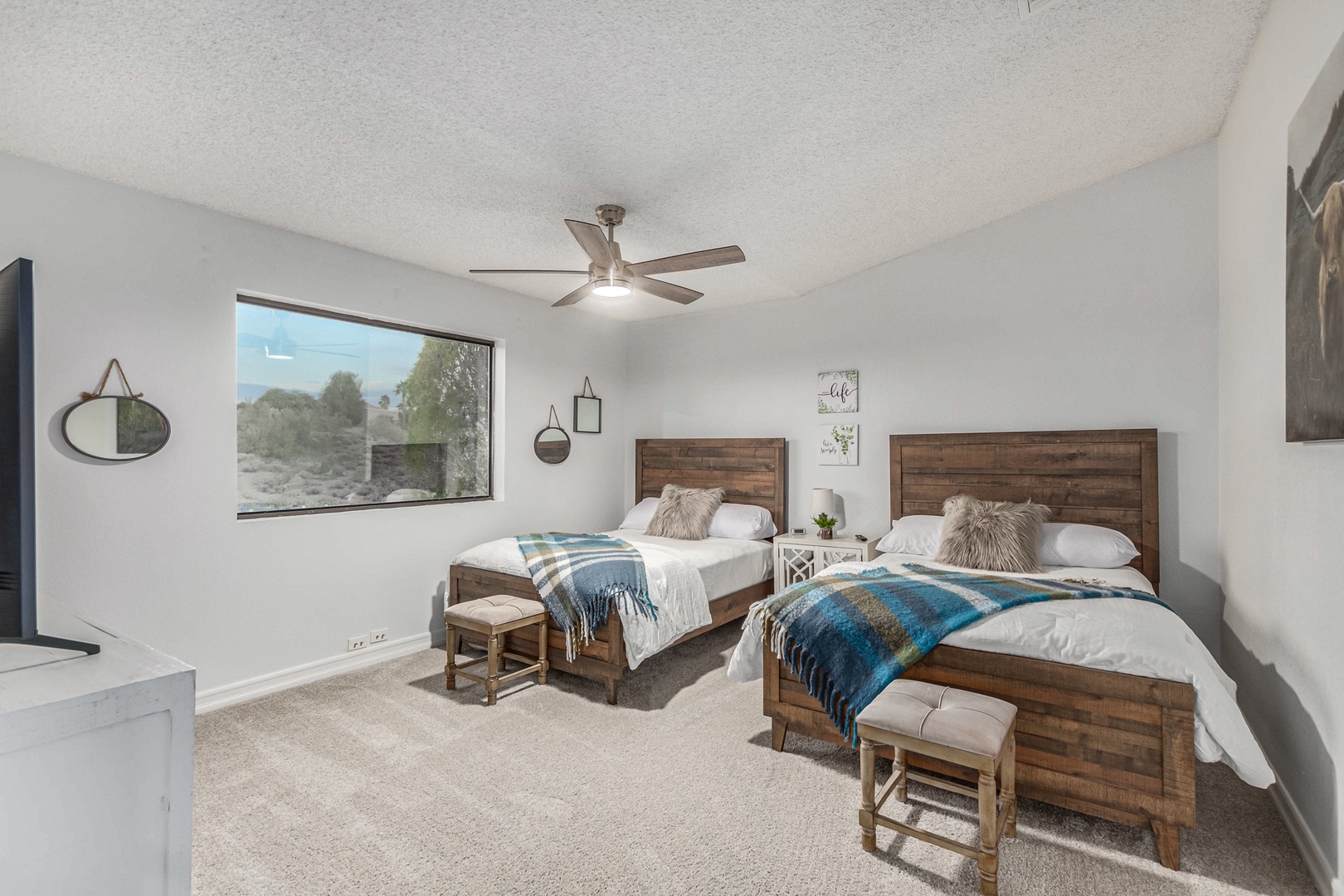 Bedroom 3 with two double beds