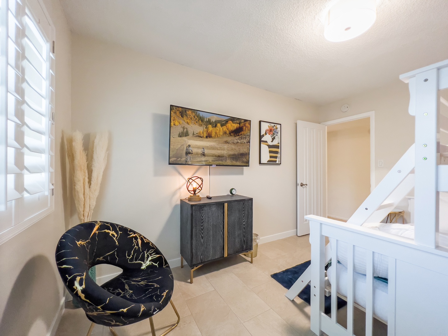 Bedroom 3: One Bunk Bed with Twin Top and Queen Bottom